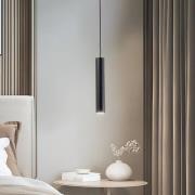 Pendellampe Omera, sort, stål Ø 8 cm