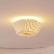 Lindby Magali loftlampe, hvid, papir, Ø 45 cm, E27