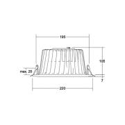 BRUMBERG LED-indbygningsdownlight Lydon Maxi, hvid, DALI, 3.000 K