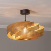 Loftlampe Vento, guldfarvet, Ø 50 cm