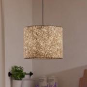 Butterburn hængelampe, Ø 36 cm, beige/grøn, stof