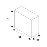 SLV-adapter, 1-fase skinne, hvid, plast