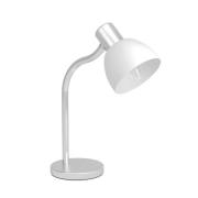 Macere bordlampe, nikkel/hvid