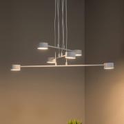 Hængelampe Modus 6, stål, 6 lyskilder, GX 53, hvid