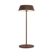 LED-bordlampe Relax med fod, corten, batteridrevet, IP54