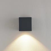 Molto Luce udendørs LED-væglampe Wado, antracit, aluminium