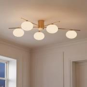 Lindby Valisa loftslampe, guld, 5-lys