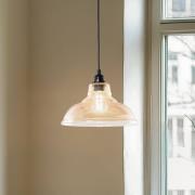 Hængelampe Dilberay 327-S 1 lyskilde rav/sort glas Ø 28 cm