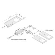 Eco-Pad F LED-underskabsbelysning, 2, 3.000 K sort