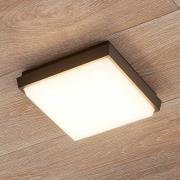 Lucande Amra udend. loftlampe, LED kantet 17,5 cm