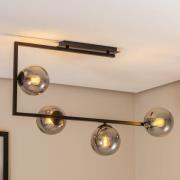 Loftlampe Soma, grafit/sort, glas, E14