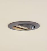 Prios forsænket loftlampe Fibur, grå, aluminium, Ø 8,2 cm