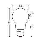 OSRAM LED-pære E27 3,8W mat 4.000K 806lm 2stk