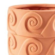 SELETTI Vase Magna Graecia Onda, underkop, terracotta