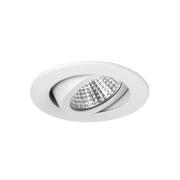 BRUMBERG LED-indbygningsspot Seven-R, 2.700 K, hvid mat, aluminium