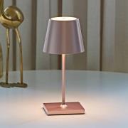 Nuindie mini LED genopladelig bordlampe, USB-C, rosa, IP54, dæmpbar