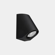 LEDS-C4 Eko skrå udendørs væglampe, sort, bredde 7 cm