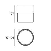 Crumb LED-loftlampe, hvid, Ø 10,4 cm, jern, glas