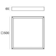 LED-loftlampe Tara Q, 50 x 50 cm, sort, 3.000 K, aluminium