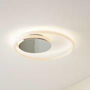 Lucande LED-loftlampe Valenora, krom/hvid, pc, Ø 44 cm