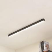 Lucande LED-loftlampe Teniona, 101 cm, sort, aluminium