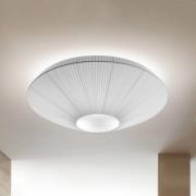 Bover loftlampe Siam 120, højde 61 cm, nikkel/hvid