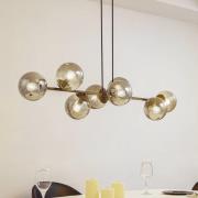 Lindby pendellampe Isamer, røggrå, 130 cm, globus