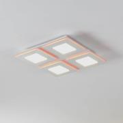 EGLO connect LED-loftlampe Padrogiano-Z 4 lyskilder, 45 x 45 cm