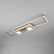 LED-loftlampe Albany, nikkel, 100 x 28 cm, aluminium CCT dæmpbar