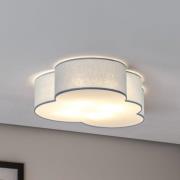 Loftlampe Cloud, blå, 63 cm lang, tekstil, sky, E27