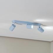 Livia loftspot, lyseblå, 52 cm, 3 lyskilder, metal, GU10