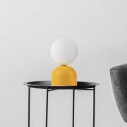 Miki bordlampe, gul, højde 21 cm, metal/glas, G9