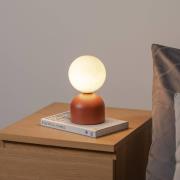 Bordlampe Miki, terrakotta, højde 21 cm, metal/glas, G9