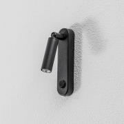 Væglampe Enzo Long, sort, metal, 22 cm, justerbar, G9