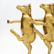 KARE dekorationsfigur Dancing Cows, guldfarvet, polyresin, H 23 cm