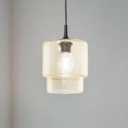 Nesto pendellampe i glas, rav, Ø 18 cm, E27