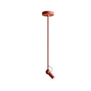 Kundalini LED-loftlampe Bird, teglrød, forlængbar