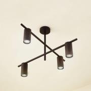 Lindby loftlampe Marilou, sandsort, 4 lyskilder, Ø 70 cm