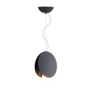 Fabbian Akoya pendel, antracit, Ø30cm, 3000K, 1-10V dæmpbar