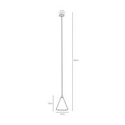 Shape hængelampe, røgfarvet blå, metal, Ø 24 cm, kegle, E27
