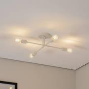 Cambridge loftlampe, 4 lyskilder, sandfarvet, metal