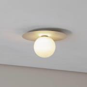 Loftlampe Pixie, beige, glas, Ø 25 cm, kugle, G9