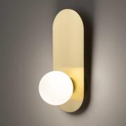 Maytoni væglampe Bao, guld/hvid, højde 31 cm, glas, G9