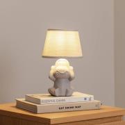 Monkey bordlampe, grå, keramik, 28 cm høj, E14