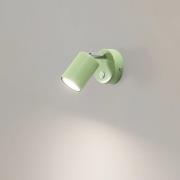 Vægspot Fun, lysegrøn, 14 cm høj, justerbar, GU10