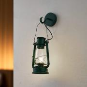 Lindby væglampe Raisa, grøn, metal, lygte, E14