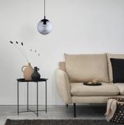 Esme hængelampe, Ø 25 cm, røgfarvet grå, glas, kugle, E27