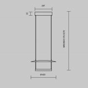 Maytoni Ambience LED-hængelampe, Ø42cm, metal, sort/hvid