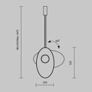 Maytoni Evolution LED-hængelampe, grå/hvid, drejelig