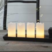LED lys Candle med fjernbetjening, 4'er sæt, hvid